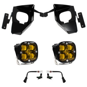 Chevrolet Silverado 1500 Fog Light Pocket Kit - Baja Designs - Squadron - Amber - `16-`18